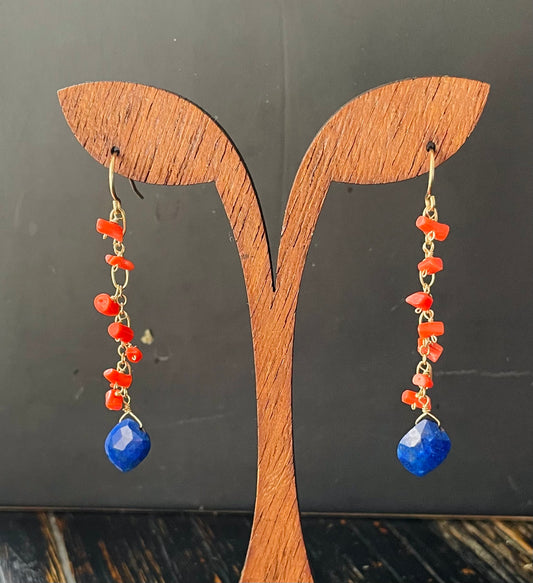 Coral & Lapis Cascade