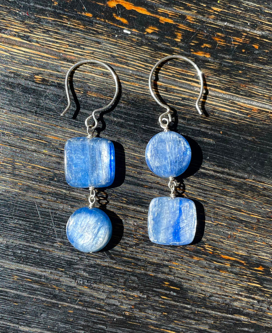 Topsy-Turvy Kyanite Earrings