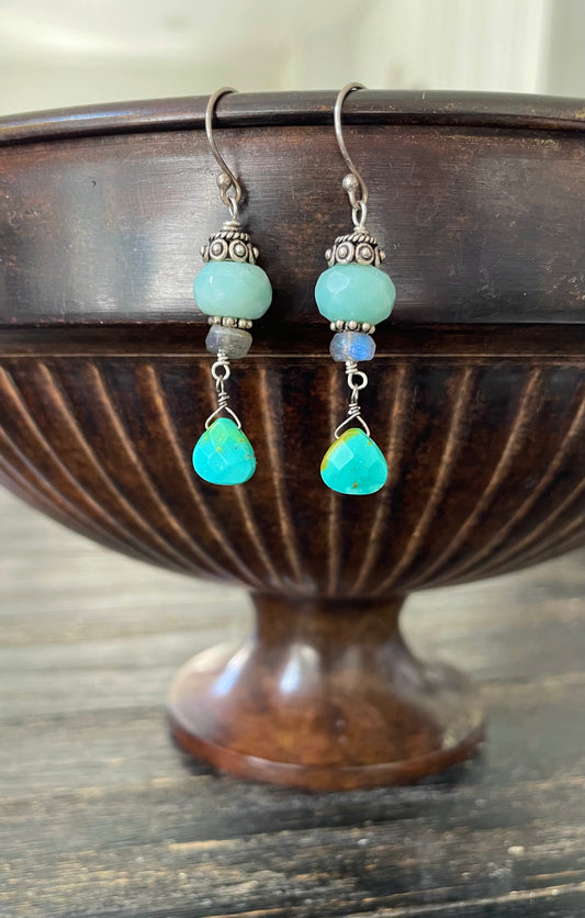 Hazy Blue New Artifacts Earrings