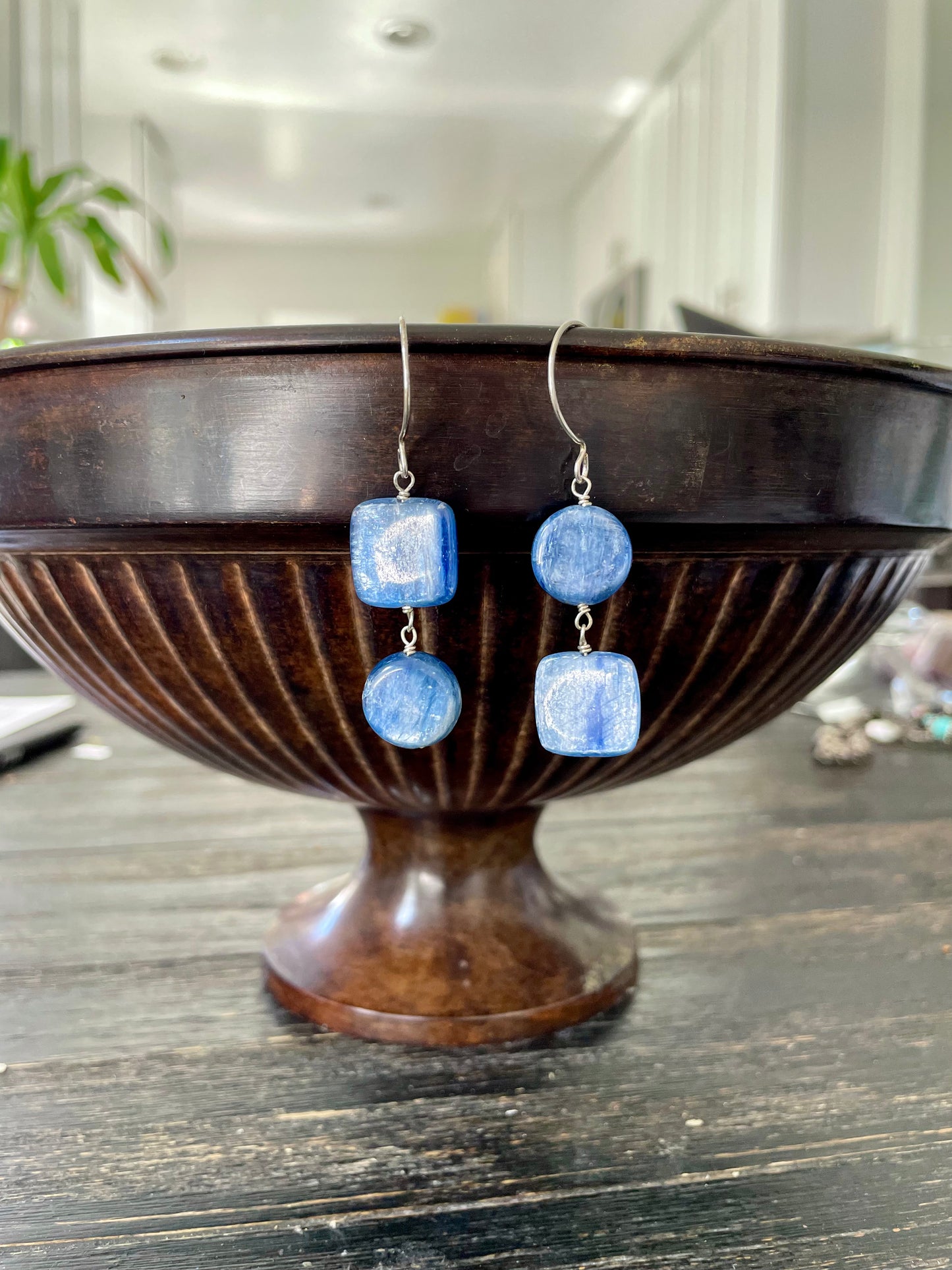 Topsy-Turvy Kyanite Earrings